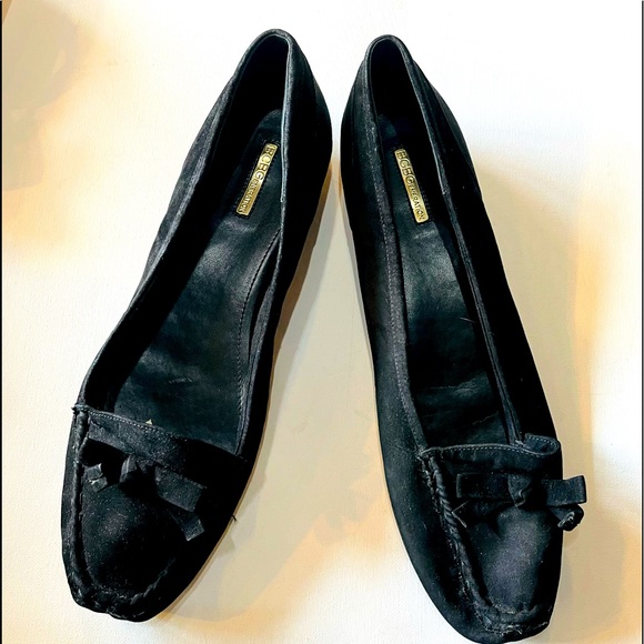 BCBG black suede loafers - Picture 1 of 2